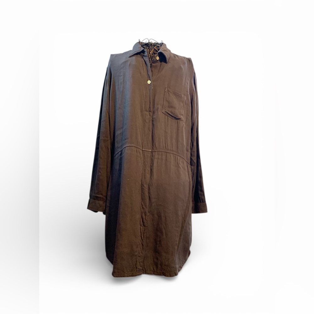 Allen Allen Women’s Charcoal Grey Long Sleeves Shift Dress. Size S. SKU 631